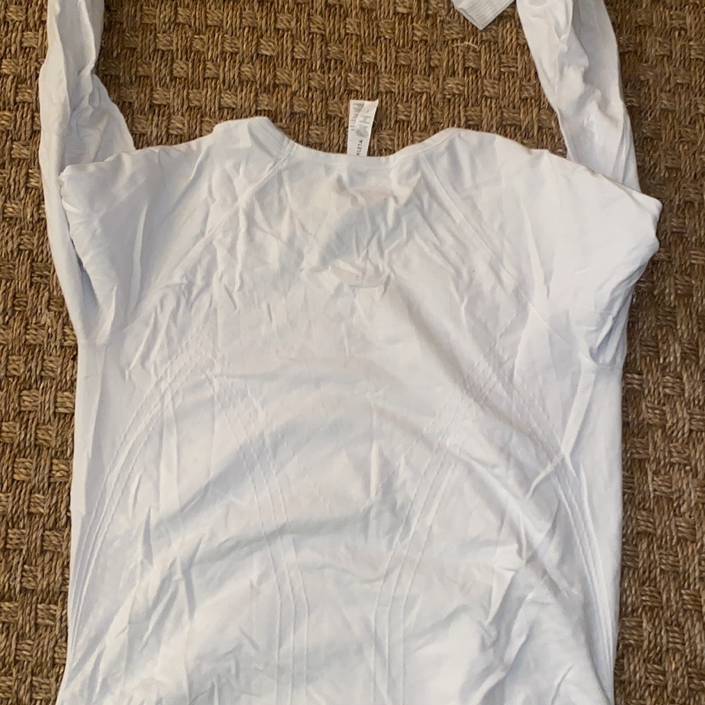 Athleta Speed Light Long Sleeve Shirred Side Top sz Large - Picture 3 of 8
